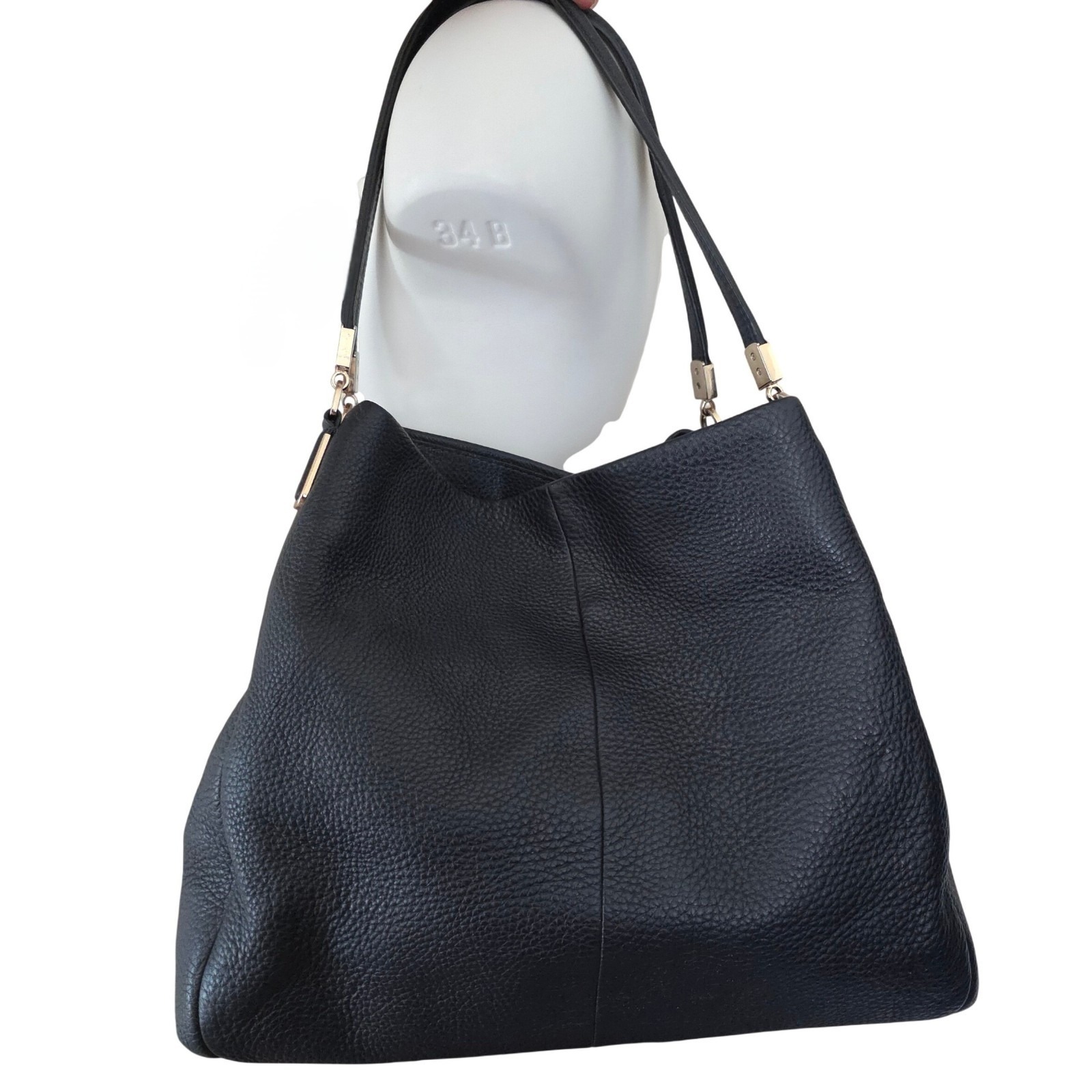 Coach Phoebe Madison Boho Leather Shoulder Bag Hobo Dark Midnight Navy F34495